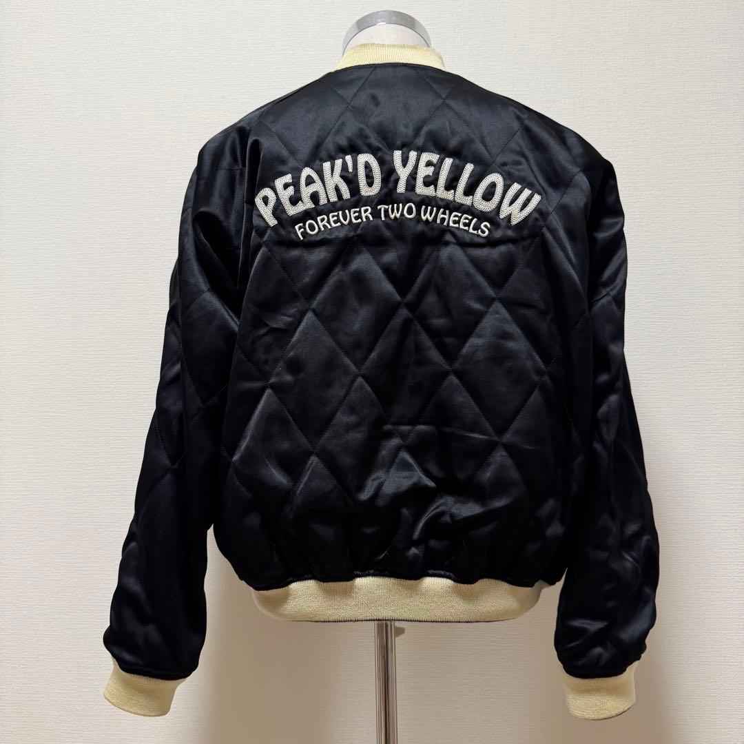 ピークドイエロー　スカジャン　リバーシブル　刺繍　SPEED JUNKIE　XL