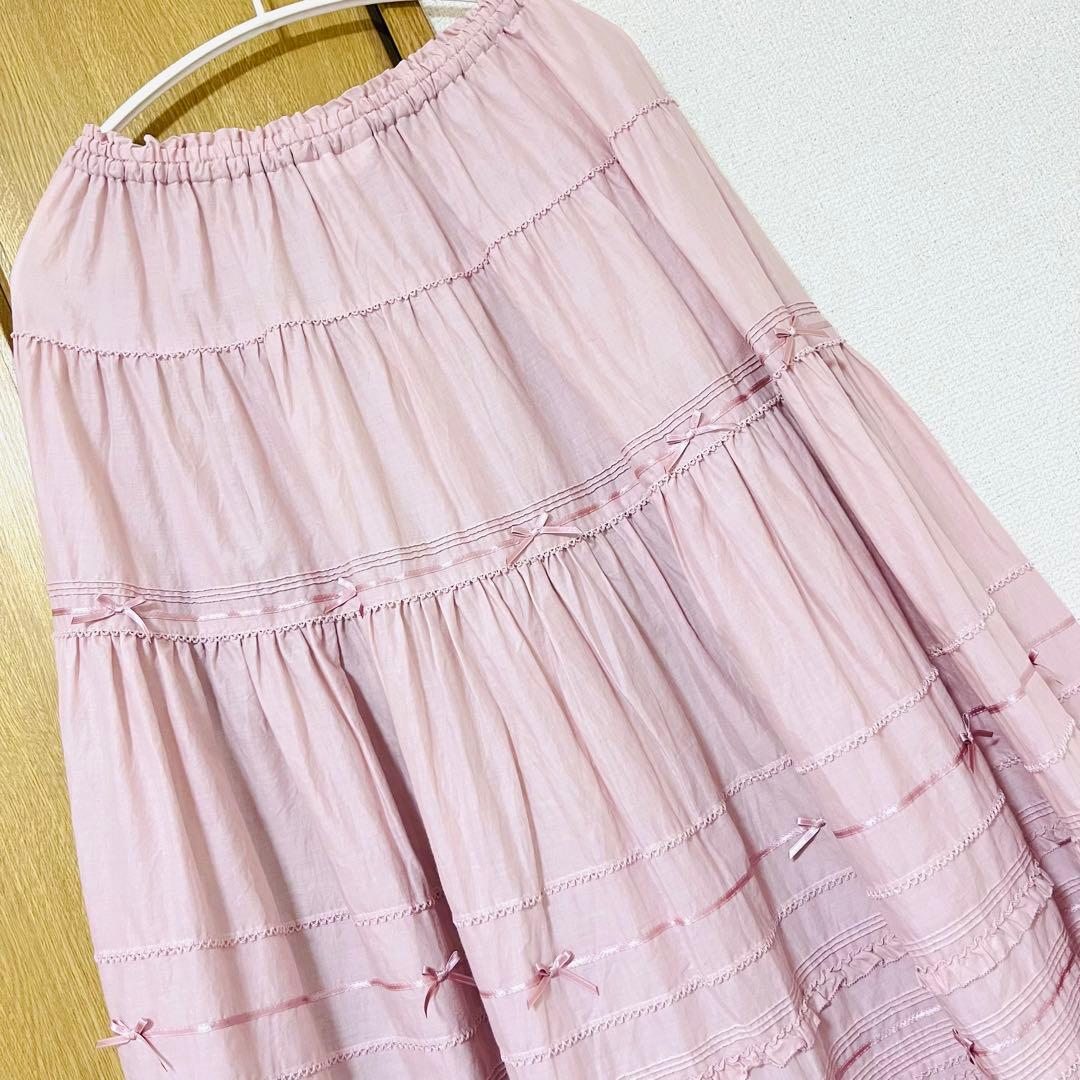 ピンクハウス ローンティアードミディスカート ペチコート ピンク 新品未使用♡