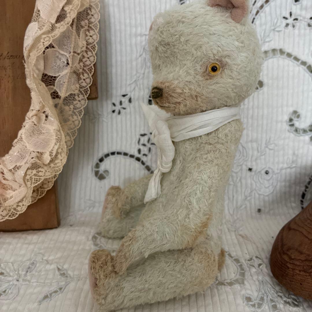 ブルー グリーンベア ぬいぐるみ ハンドメイド 海外作家