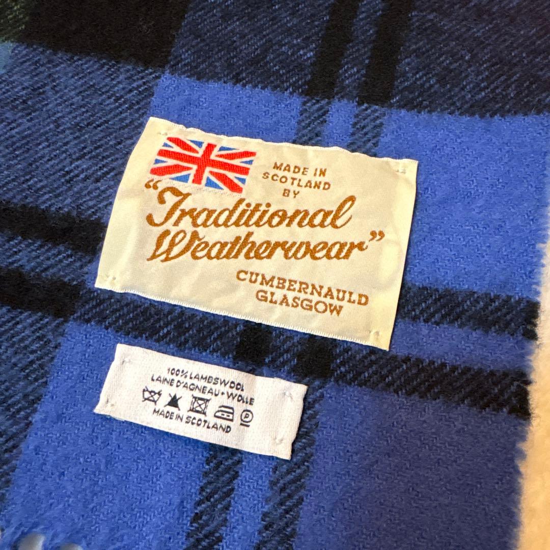 traditional whetherwear タータンチェック 大判ストール