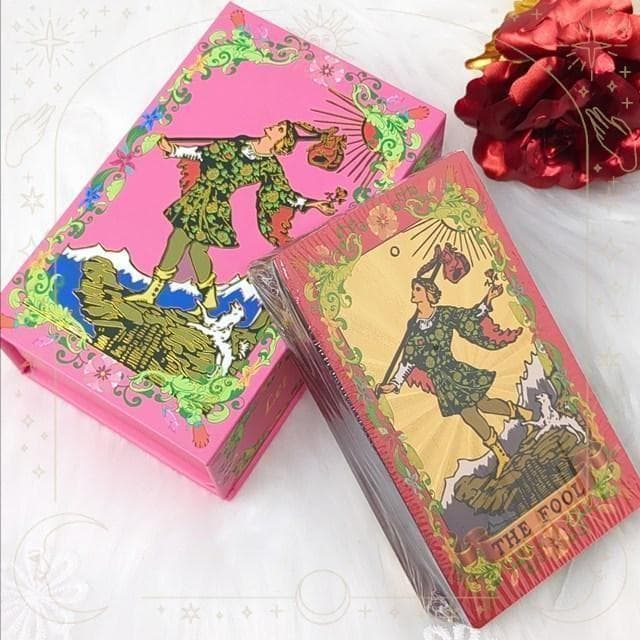 【PVCプラ製タロットカード】レアカラー✨薔薇色ローズゴールド仕様 箱入り