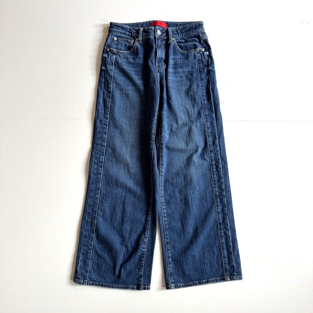 新品未使用★23区 RED CARD デニム ライン ワイドパンツ 38