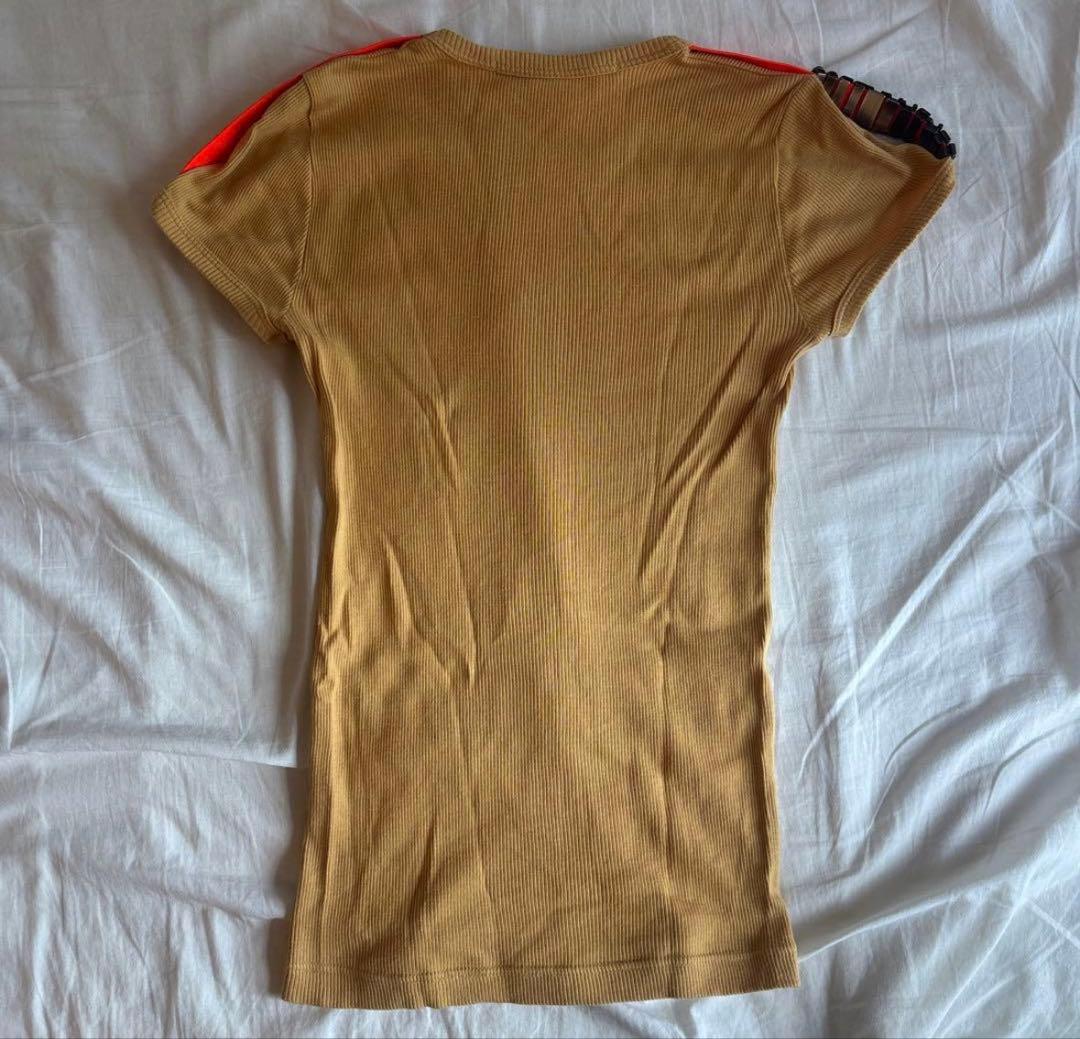 dirk bikkembergs メタルチャーム リブ編みtシャツ 当時物