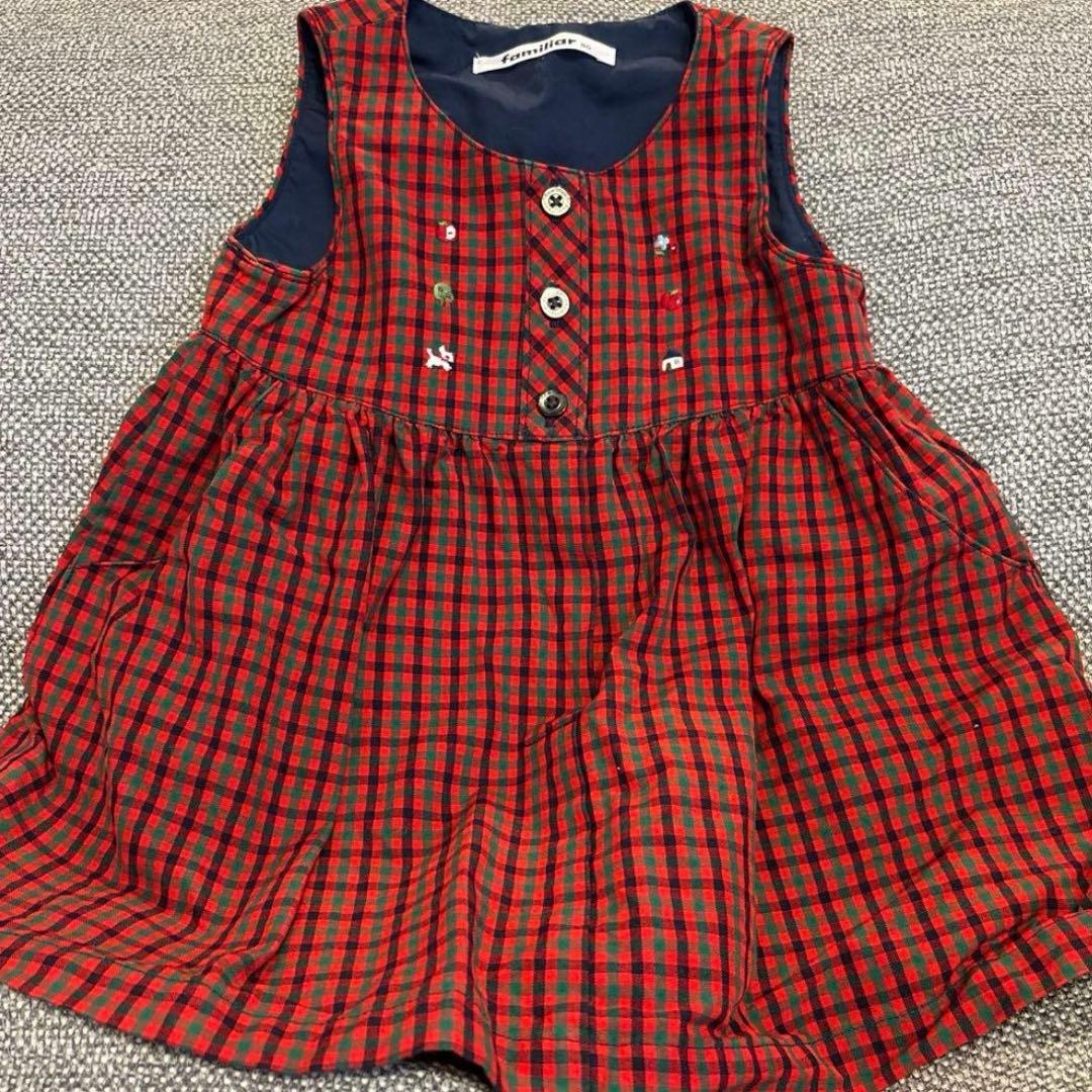 familiarワンピース カーディガン　セット