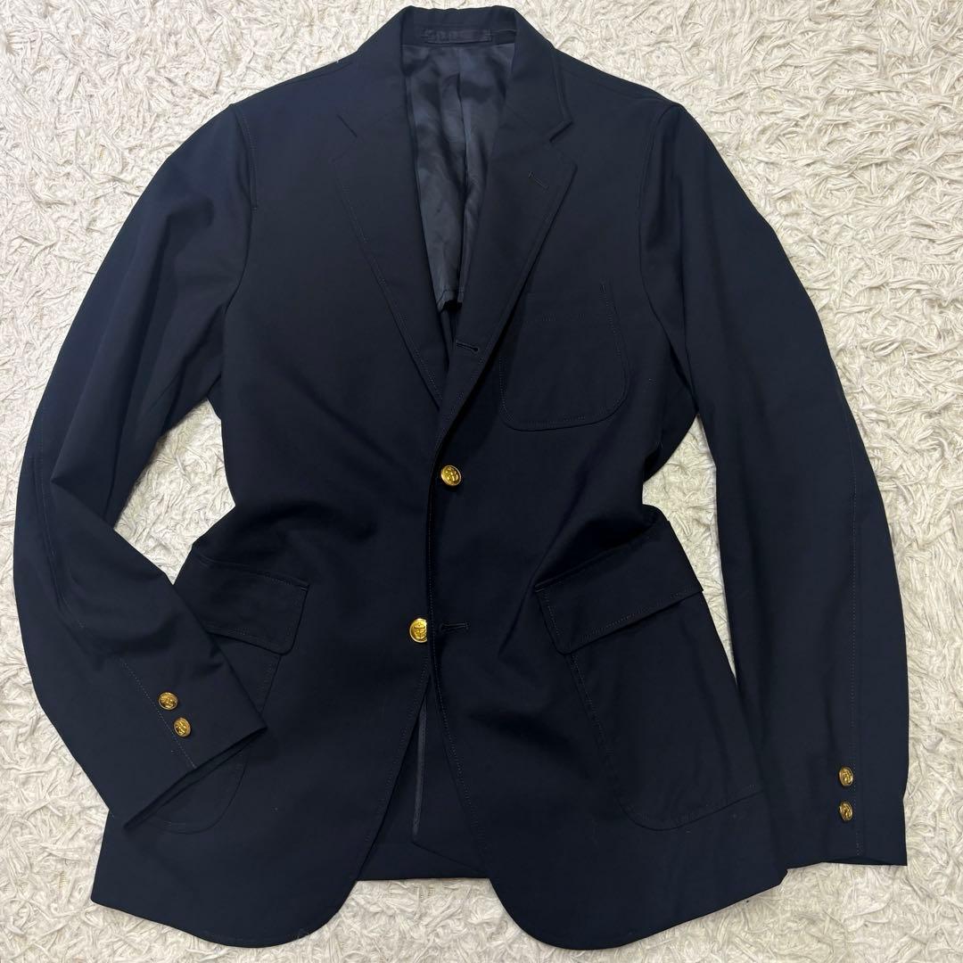 ◎極美品 ビームスプラス コンバットウール 金ボタン 紺ブレ CORDURA M