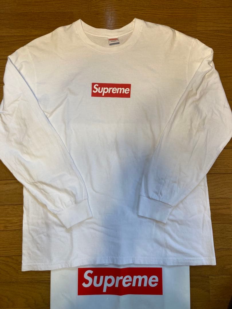 Supreme Box Logo L/S Tee ロンT ノースフェイス