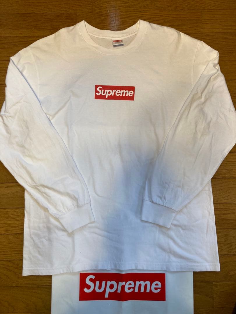 Supreme Box Logo L/S Tee ロンT ノースフェイス