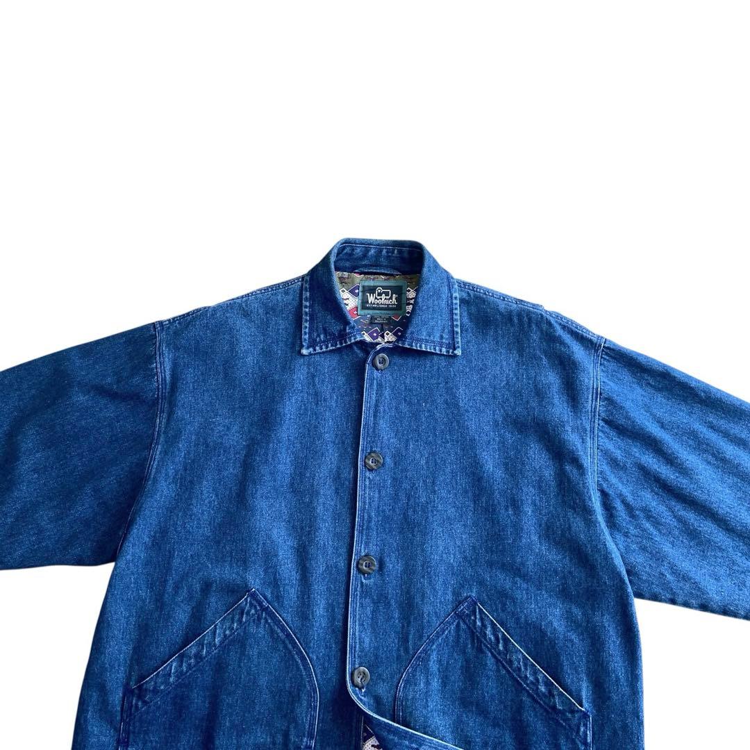 90s Woolrich ハンティング デニム ジャケット カバーオール