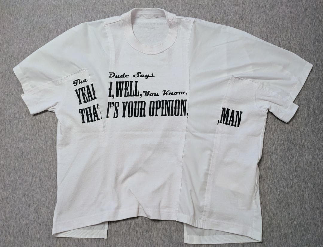 sacai サカイ カットソー Big Lebowski 白 20-05382