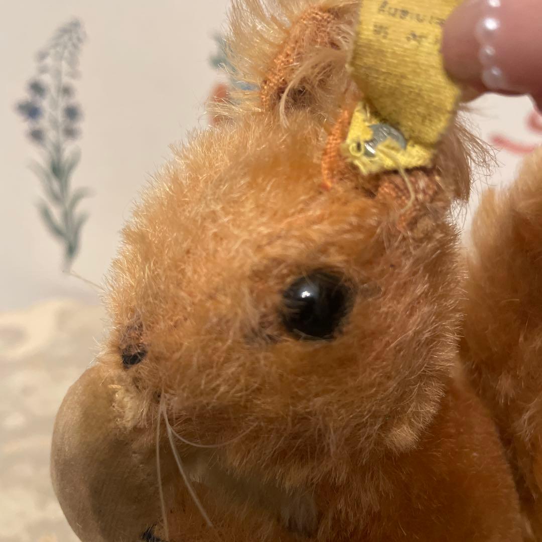 ヴィンテージ シュタイフ　リス　ぬいぐるみ