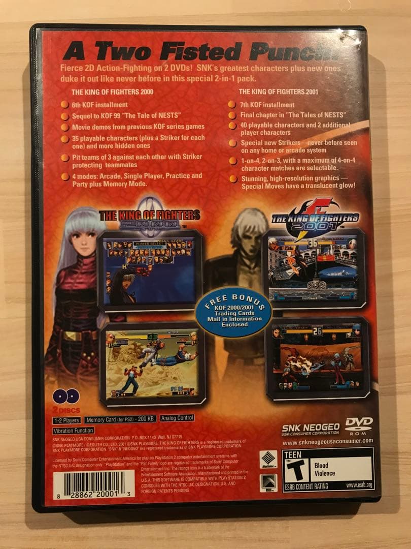 【希少】KoF 2000/2001【PS2北米版】