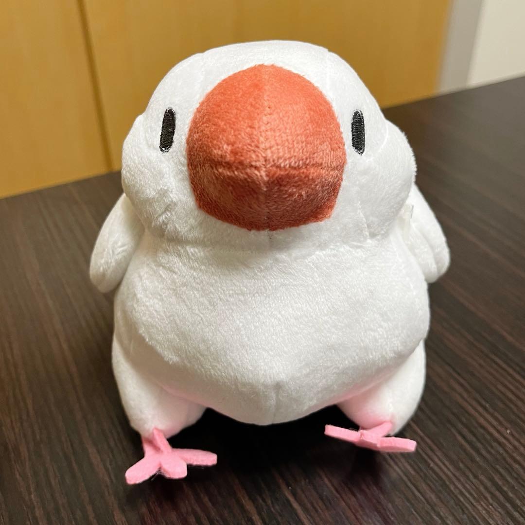 ふくふくぶんちょぬいぐるみ 文鳥 白文鳥 ぬいぐるみ ふくふく堂 大サイズ
