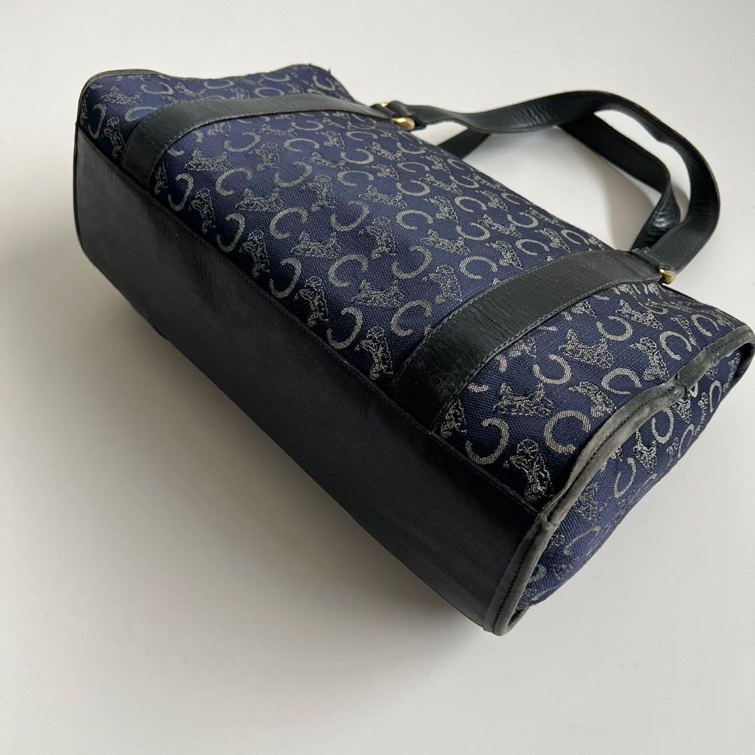 バッグ CELINE C MACADAM CANVAS MINI BOSTON BAG