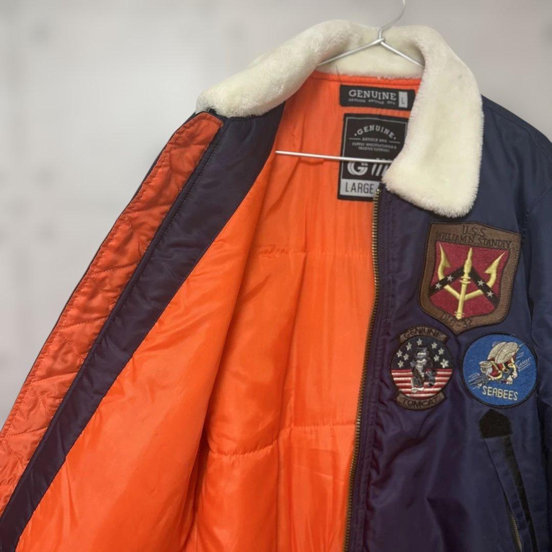 MA-1 フライトボアジャケット ネイビー