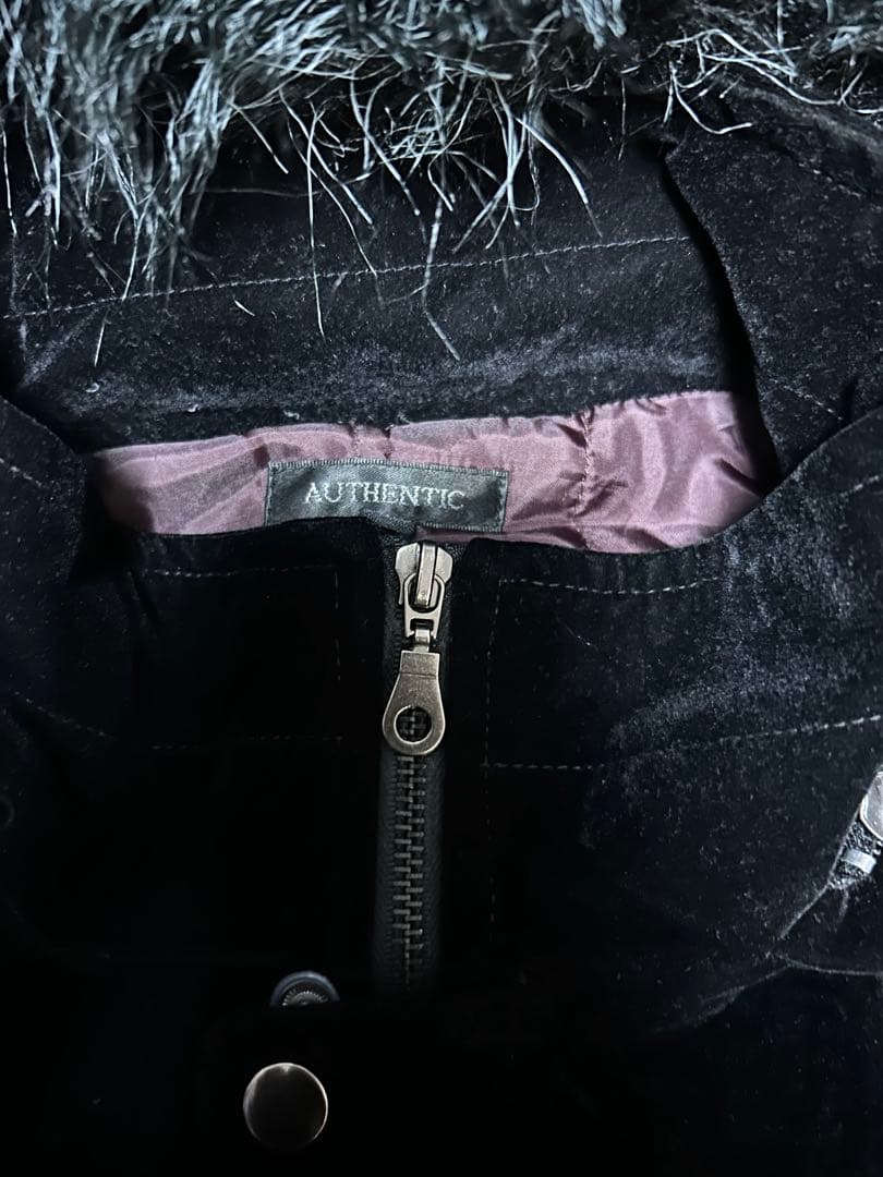 archive 00s fur fireman jacket コート ダークコア