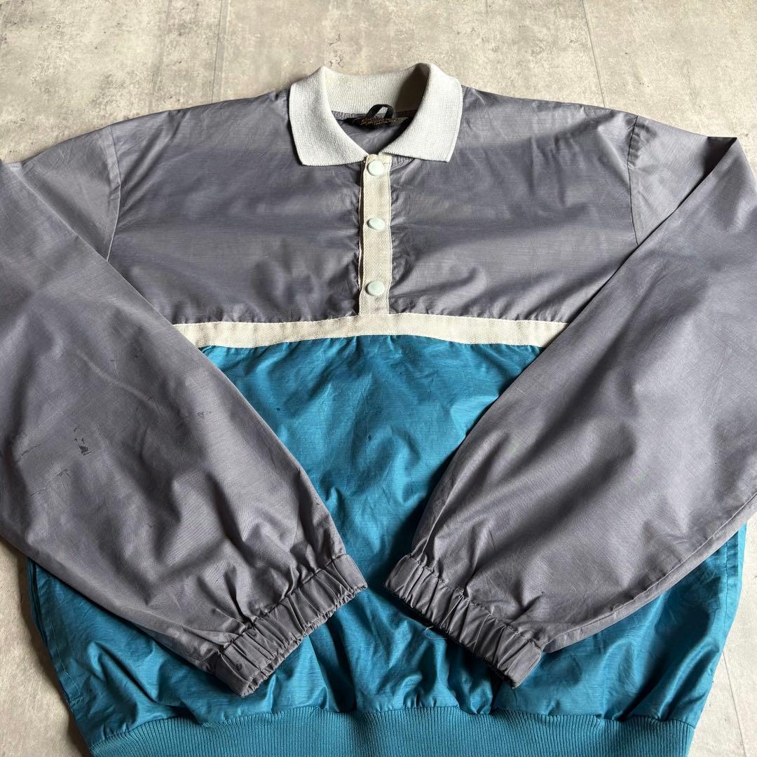 【70-80s Eddie Bauer】ハーフボタン　プルオーバー　短丈