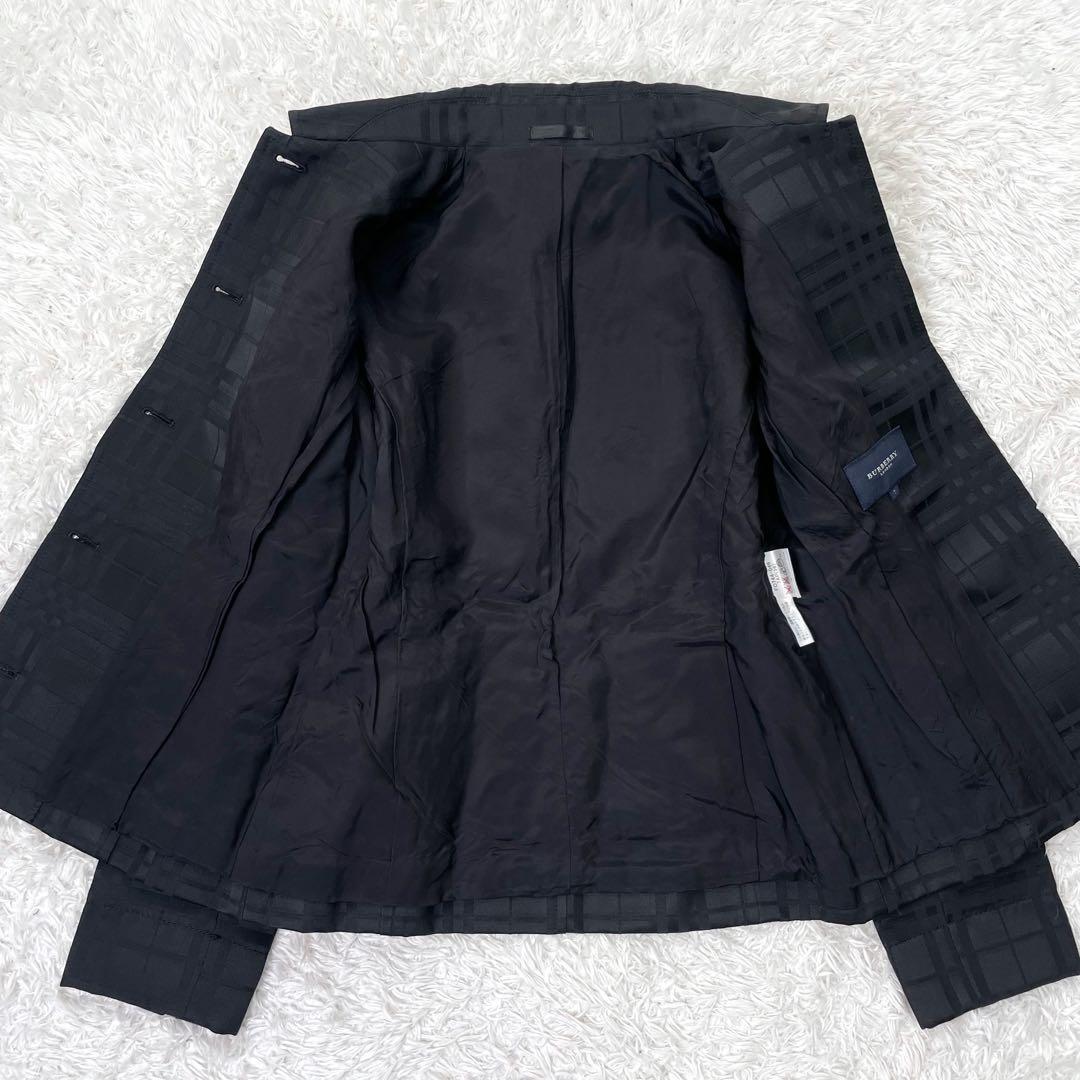 美品✨バーバリー 総柄 シャドー ノバチェック ジャケット Sサイズ 黒