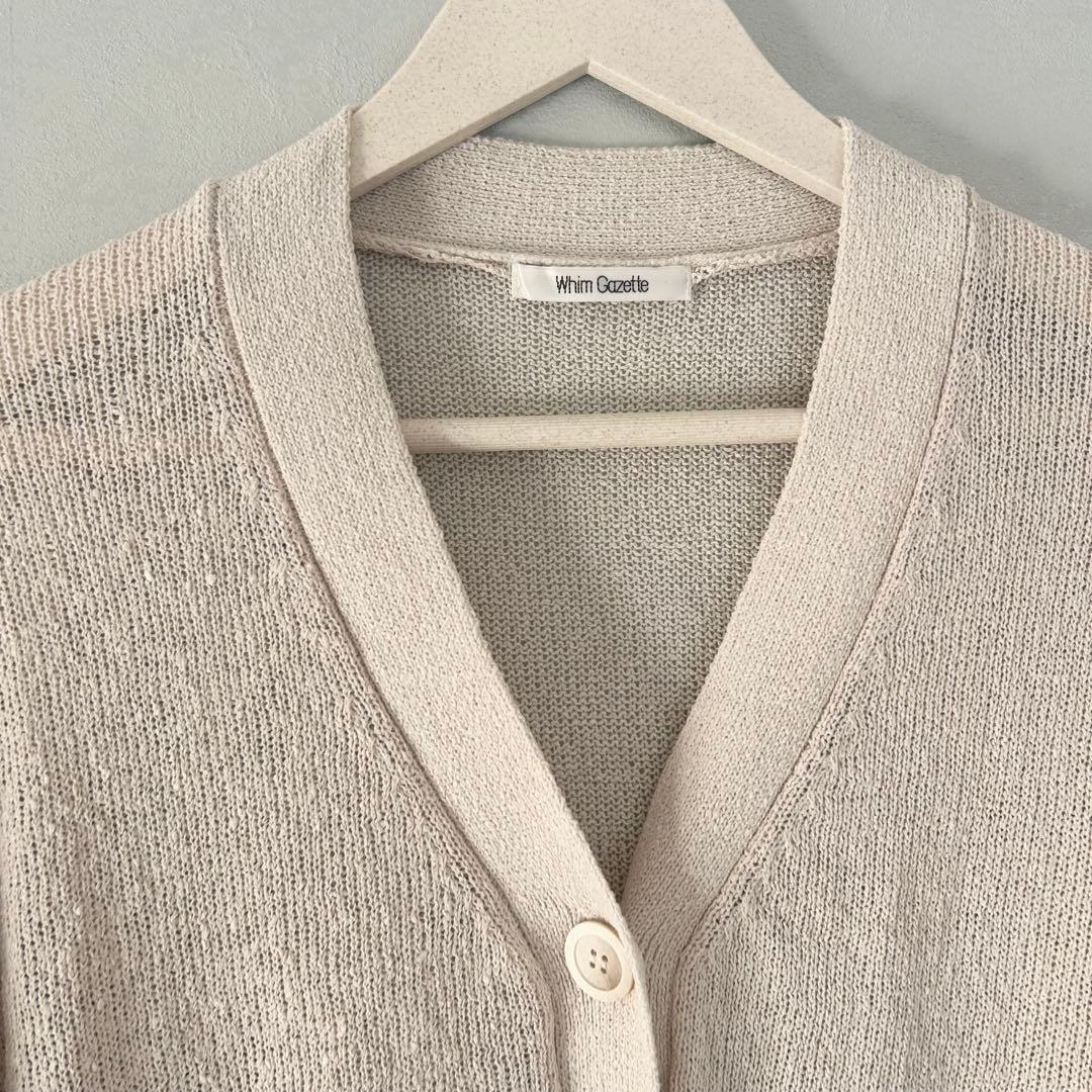 ウィムガゼット　25SS ペーパーヤーンカーディガン