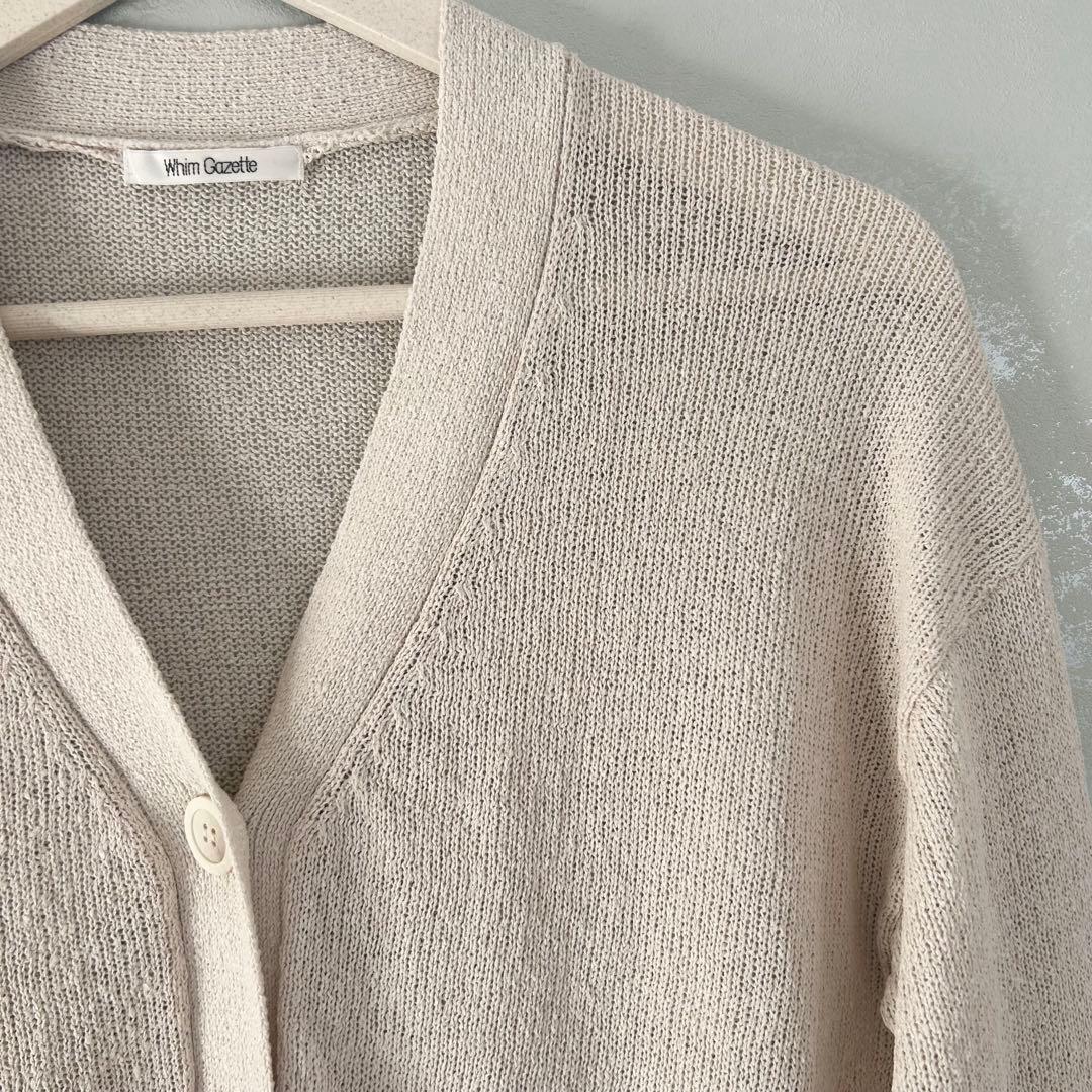 ウィムガゼット　25SS ペーパーヤーンカーディガン