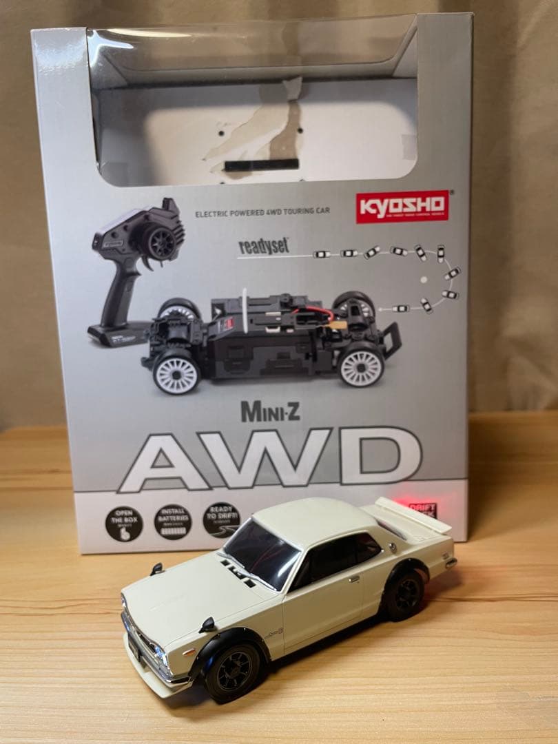 京商ミニッツAWDレディセット日産スカイライン2000GT-Rライトユニット付き