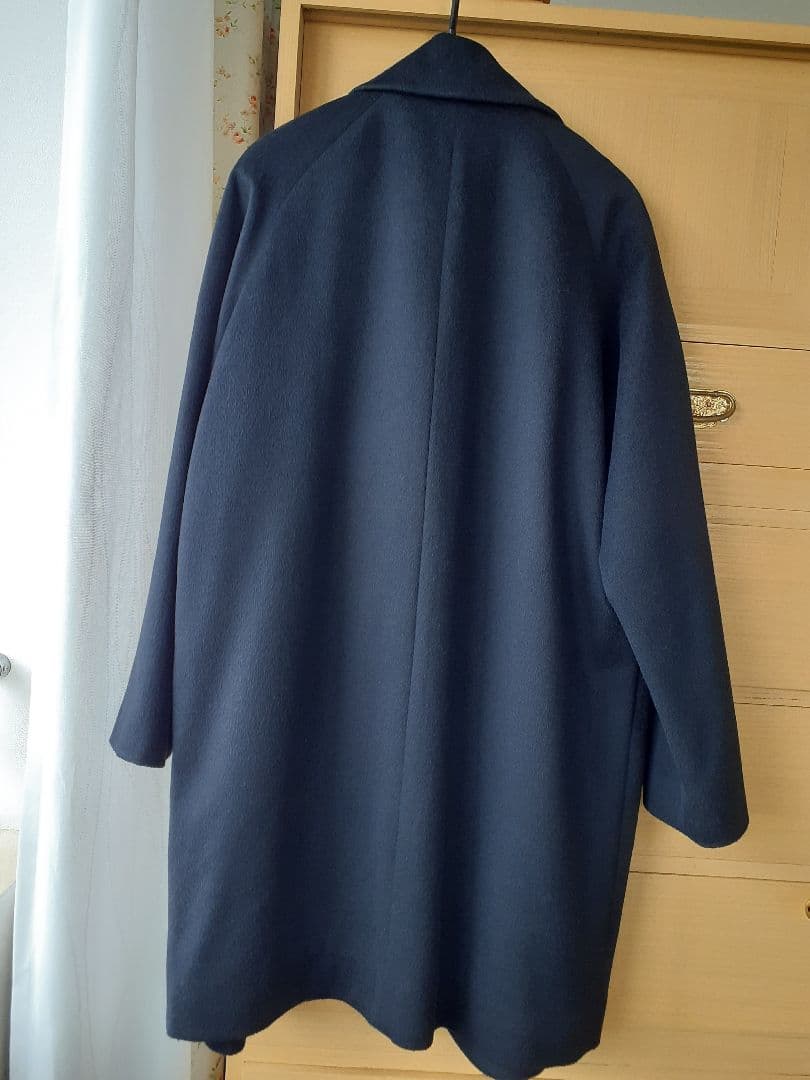 ブラックカシミア ウールロングコート