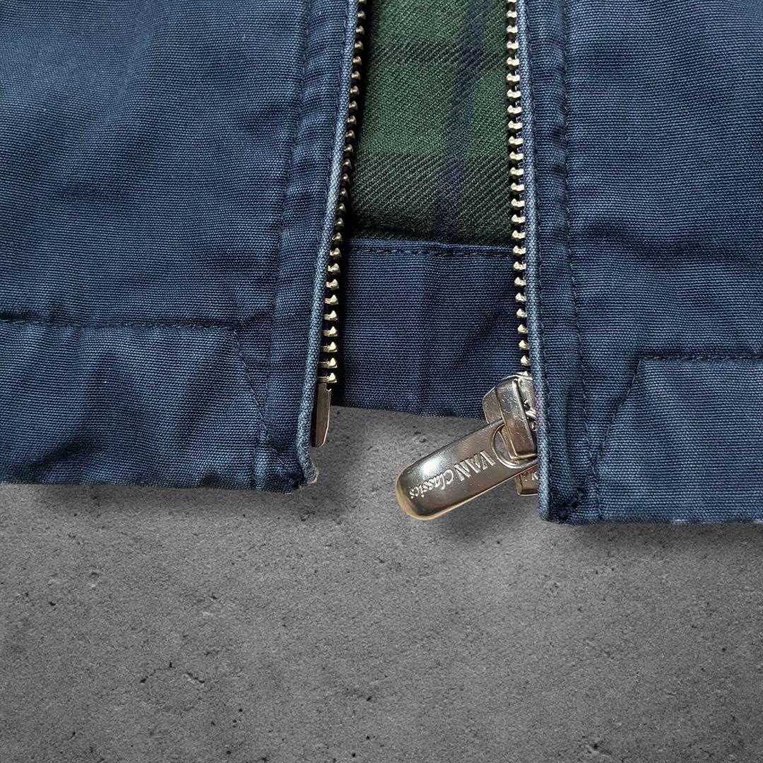 専用VAN JACKETハリントンジャケットLネイビー無地ドッグイヤースウィング