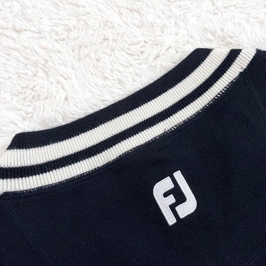 【極美品】 FJ フットジョイ ベスト XL ゴルフ ネイビー