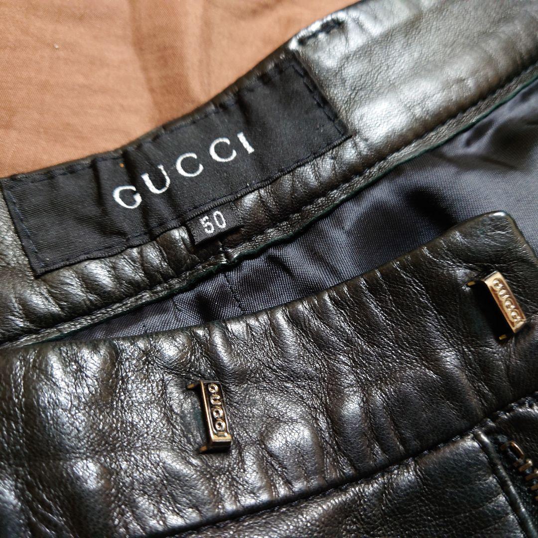 グッチ GUCCI レザーパンツ トムフォード最終期