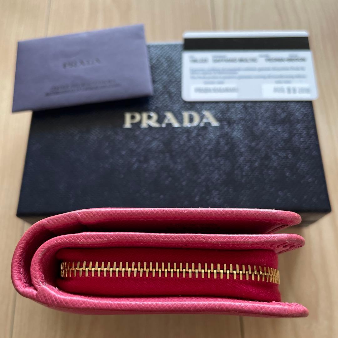 な*送様 PRADA 二つ折り財布 ピンク