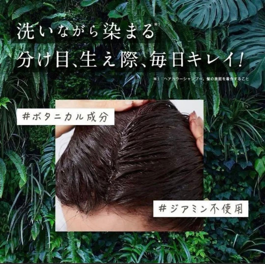【ヘアボーテ】ボタニカルカラークリームシャンプー 200ml［ブラック］3本