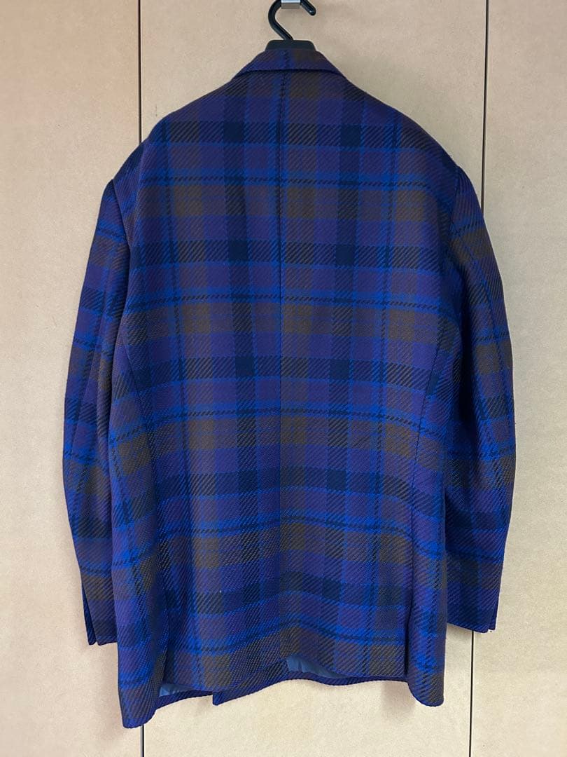 gianni versace ダブル　ジャケット　チェック