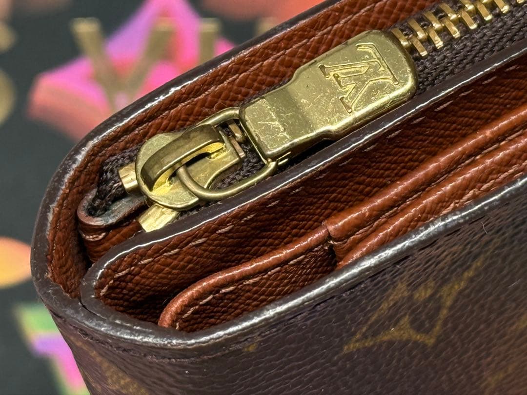 良品！ルイヴィトン　コンパクトジップ　二つ折り財布
