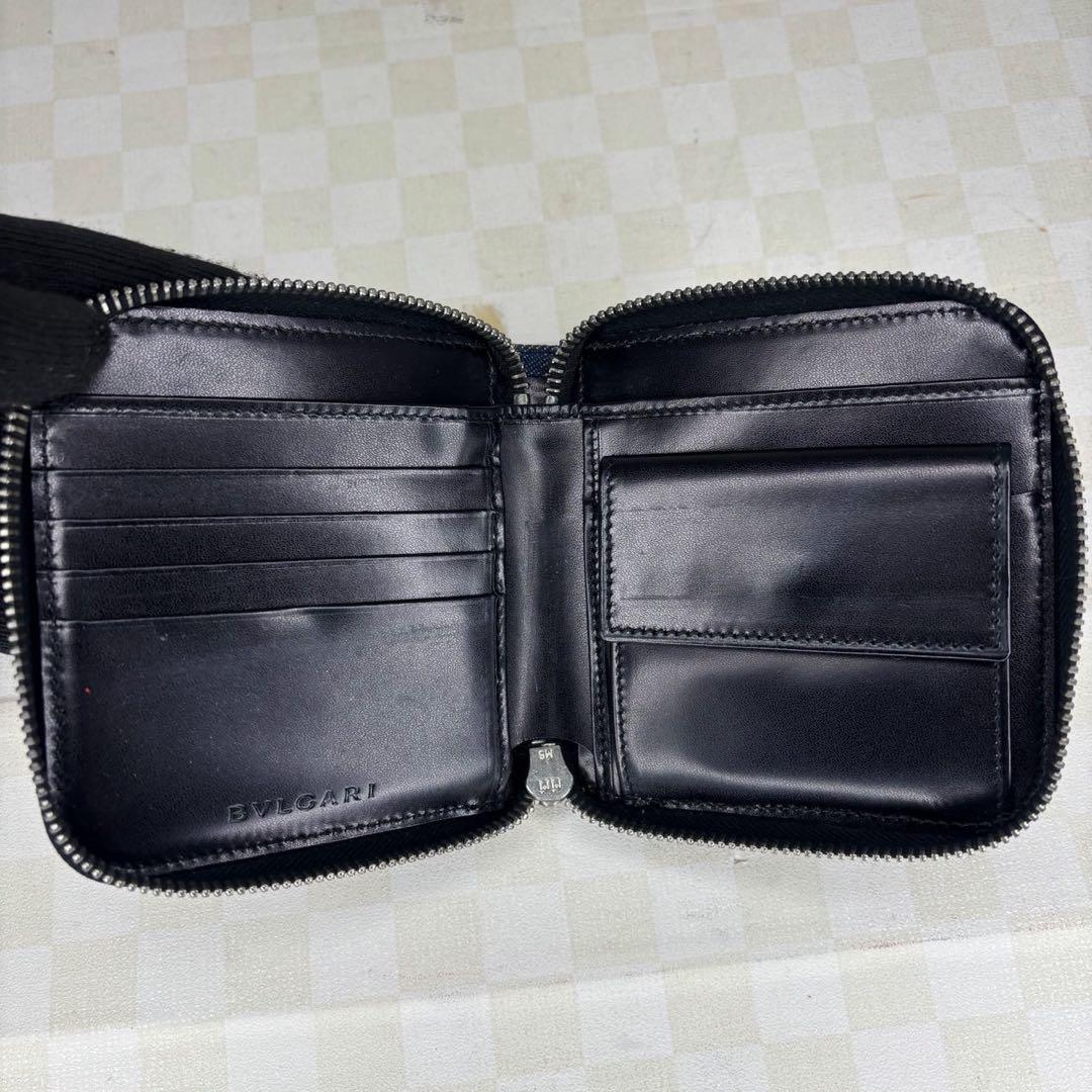 極美品　BVLGARI ブルガリ　財布　ラウンドジップ　二つ折り　M06