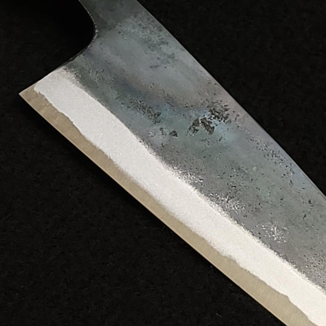 白紙1号 黒打 万能包丁 165㎜ G9386 栗柄 月光作 手作り １点物