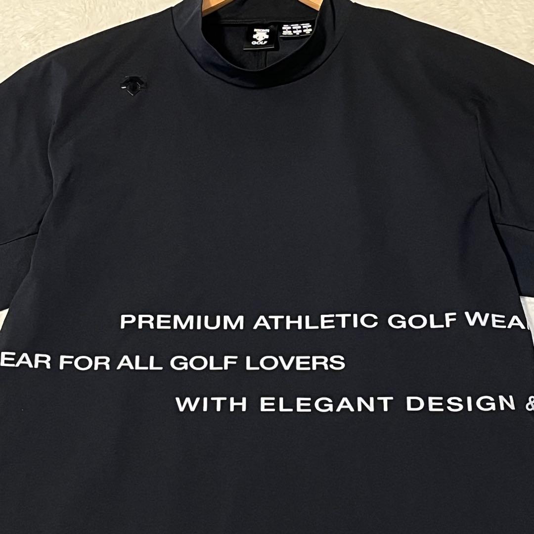 DESCENTE GOLF モックネック半袖ゴルフシャツ☆美品☆