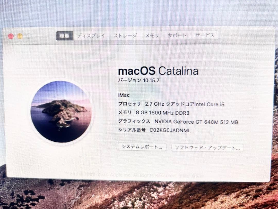 Macデスクトップ Apple iMac 1TB OS10.15.7