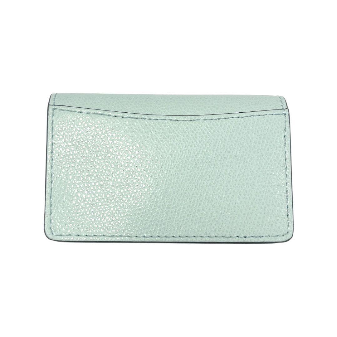 【未使用★保存袋付】FURLA カードケース 名刺入れ アーチロゴ ミントブルー