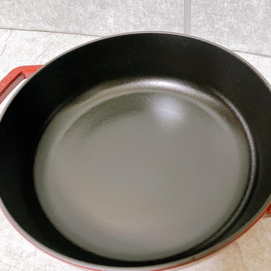 【未使用品】STAUB ブレイザーソテーパン 24cm ホーロー 両手鍋 調理