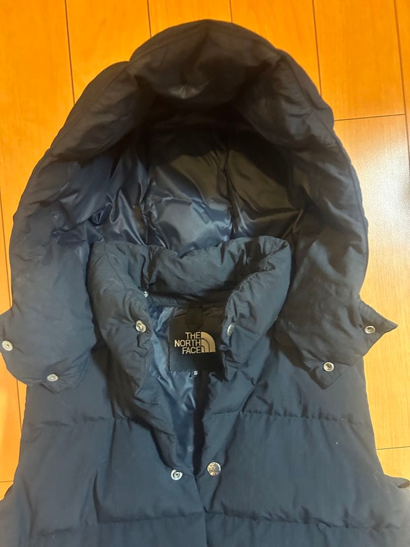 THE NORTH FACE フード付きダウンベスト S ブラック シン