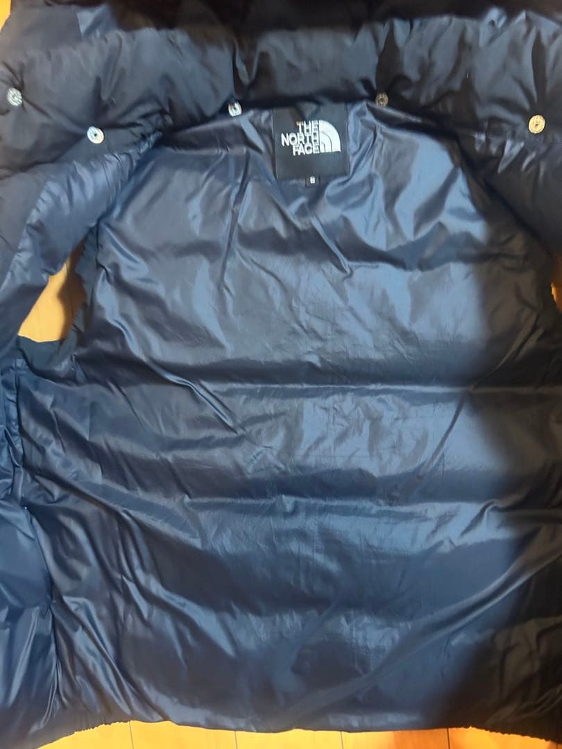 THE NORTH FACE フード付きダウンベスト S ブラック シン