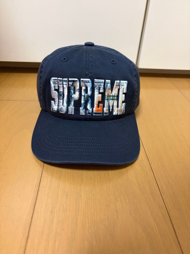 supreme Embroidered Money Logo ネイビー