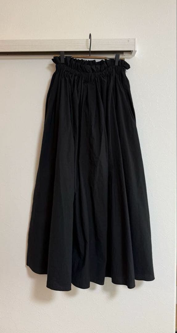 週末セール TODAYFUL Cotton Gather Skirt ブラック