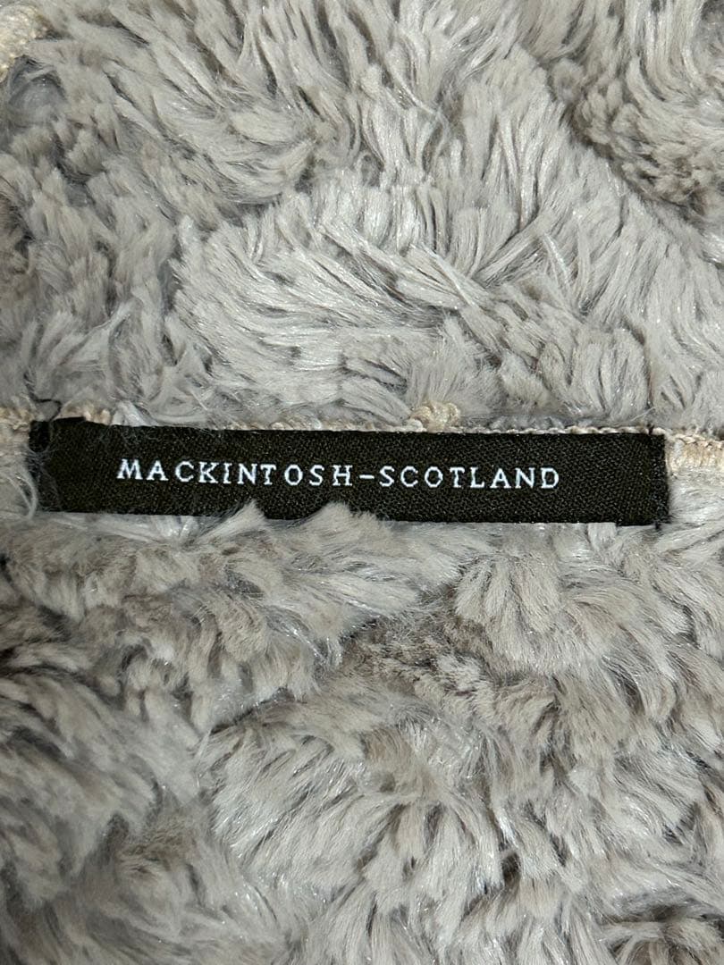 英国製マッキントッシュ　キルティングコート・グレー・裏ボア