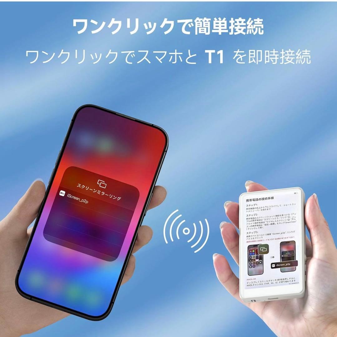 iphone モニター 4K/1080P 自撮りモニター 輝度調整可・外カメラ