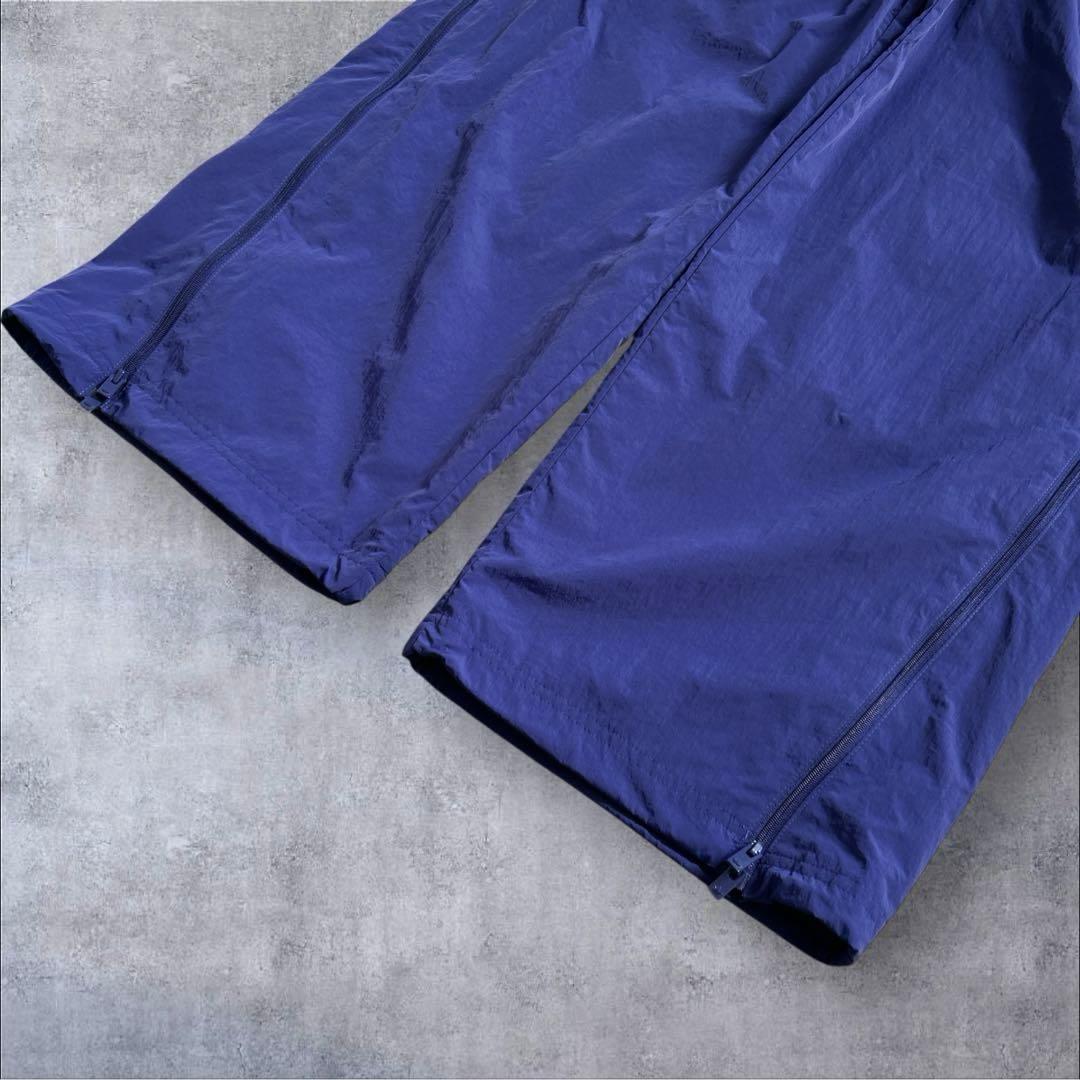 美品　adidas ADILENIUM サイドジップ　ナイロンパンツ　青