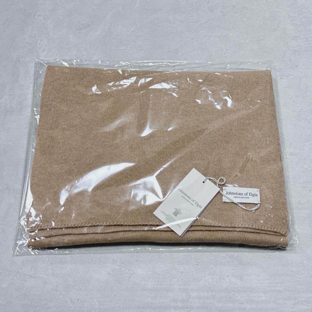 新品 ジョンストンズ カシミヤストール マフラー ソフトキャメル