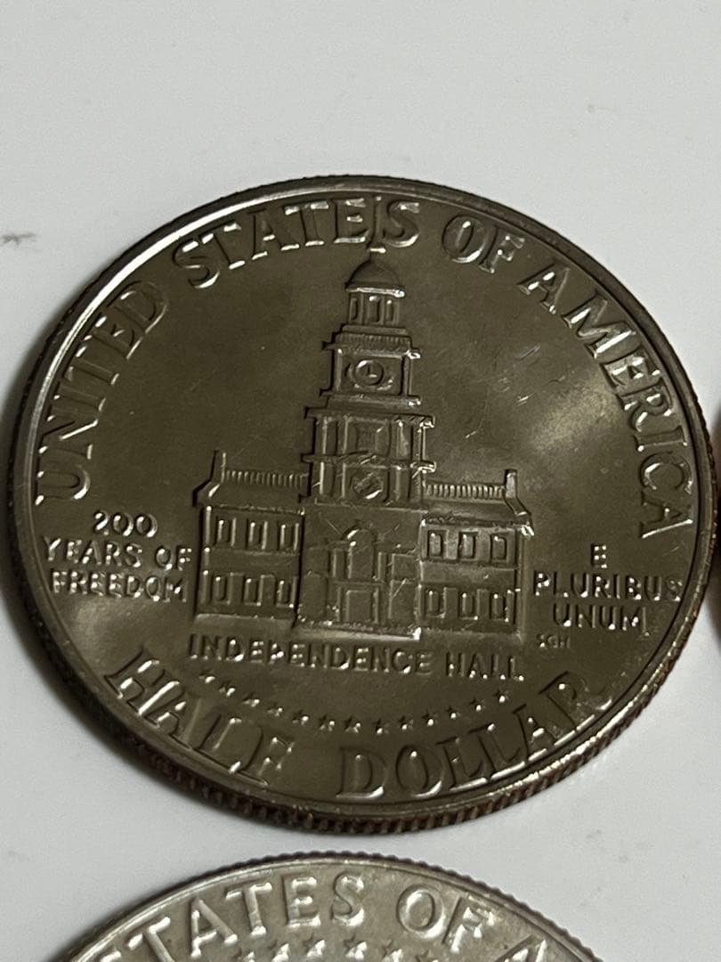 銀貨1964年1976年ケネディハーフダラー4枚セット