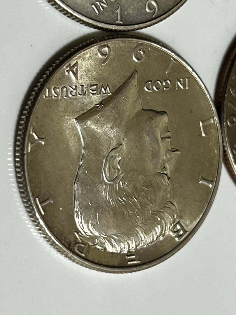 銀貨1964年1976年ケネディハーフダラー4枚セット