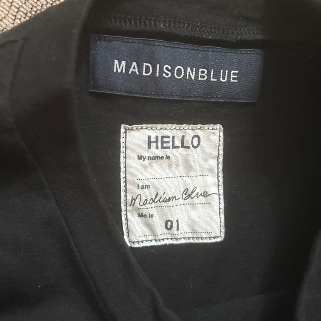 マディソンブルー Hello ハロー　ロゴ　Tシャツ　黒　01