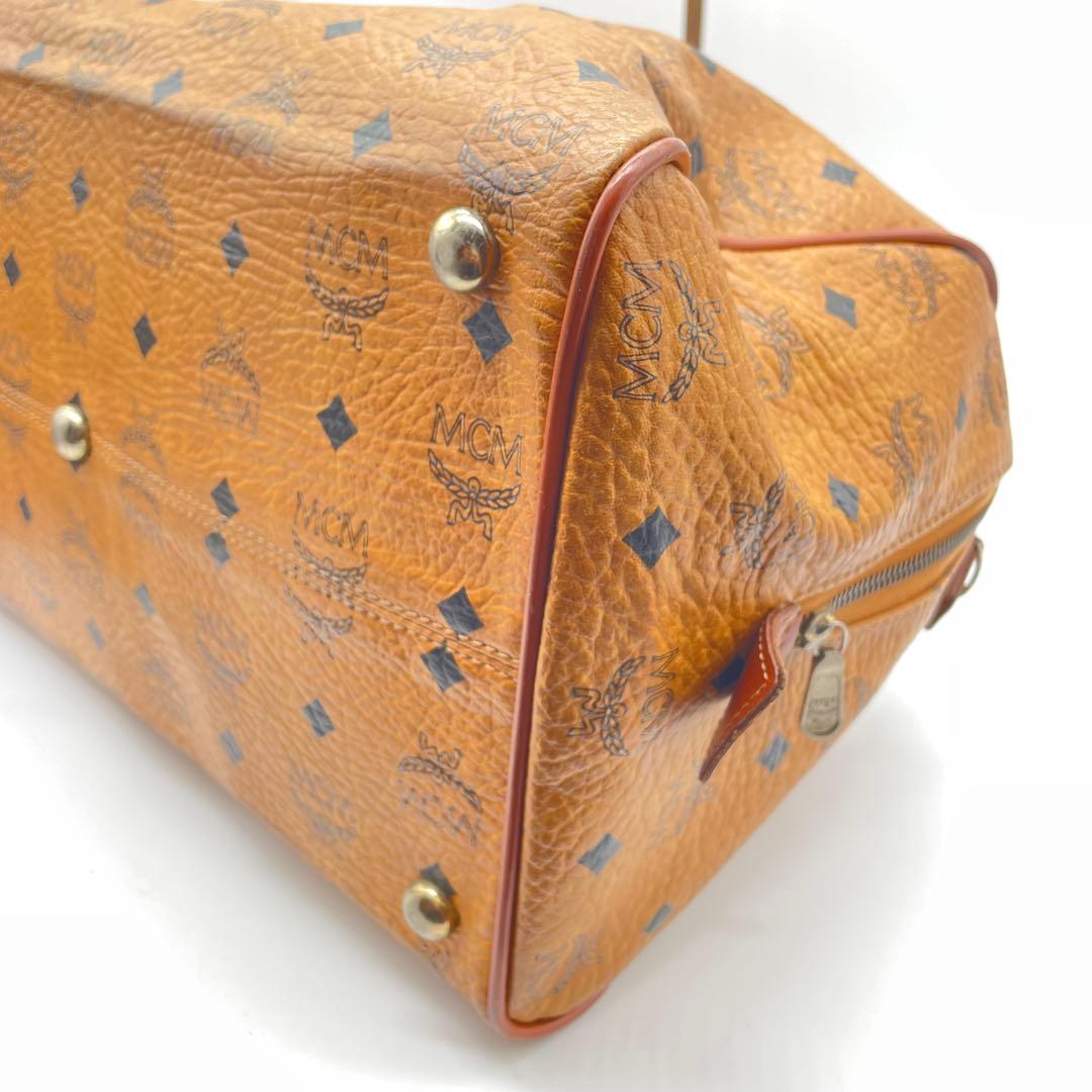 ●MCM ボストンバック●エムシーエム ハンド ブラウン カバン モノグラム